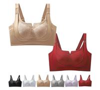 Soutien-gorge gainant sur mesure pour la poitrine, soutien-gorge push-up confortable sans fil, couverture complète, sans couture, rehausseur de poitrine quotidien, 2 pièces - B, M