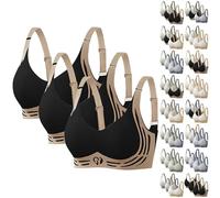 Soutien-Gorge Grande Taille,Lot de 3 Soutiens Gorge sans Armature Femme Sport Yoga Push Up Brassiere Respirant sous Vetements Feminins Brassière Anti Affaissement Full Coverage
