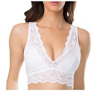 Soutien Gorge Grande Taille sans Armature Soutif Bretelle Top Intégré Lingerie pour Prothese Mammaire Dentelle Brassiere Minimiseur Forte Poitrine Soutiens-Gorge Autoadhésifs Emboitant avec Dos Nu