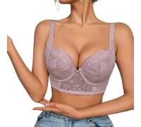 Soutien Gorge Grande Taille Soutien-gorge à armatures brodé pour poitrines généreuses,bonnets fins,avec larges supports latéraux et fermeture à cinq points au dos pour un confort et un galbe optimaux.