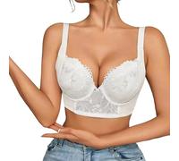 Soutien Gorge Grande Taille Soutien-gorge à armatures brodé pour poitrines généreuses,bonnets fins,avec larges supports latéraux et fermeture à cinq points au dos pour un confort et un galbe optimaux.