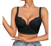 Soutien Gorge Grande Taille Soutien-gorge à armatures brodé pour poitrines généreuses,bonnets fins,avec larges supports latéraux et fermeture à cinq points au dos pour un confort et un galbe optimaux.
