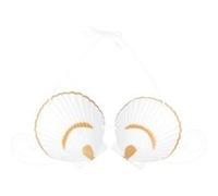 soutien-gorge hawaï coquillages adulte - boland 52195 Blanc G