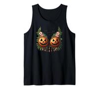 Soutien-gorge hawaïen en coquille de noix de coco citrouille Jack O Lantern Halloween Débardeur