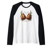 Soutien-gorge hawaïen en coquille de noix de coco citrouille Jack O Lantern Halloween Manche Raglan
