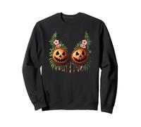 Soutien-gorge hawaïen en coquille de noix de coco citrouille Jack O Lantern Halloween Sweatshirt