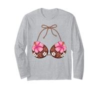 Soutien-gorge hawaïen en noix de coco pour fille Manche Longue