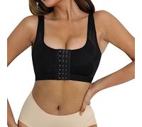 Soutien Gorge Invisible Femme - Soutien-Gorge Femme à Fermeture Avant Réglable Post Opératoire Compression Gainant Top Modèle Confortable et Soutien