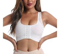Soutien Gorge Invisible Femme - Soutien-Gorge Femme à Fermeture Avant Réglable Post Opératoire Compression Gainant Top Modèle Confortable et Soutien