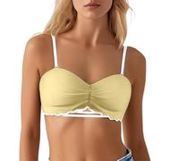 Soutien Gorge Invisible Soutien Gorge sans Armature Brassiere Femme sans Armature Rembourrage Doux Seamless Sport Nuit Débardeur Dos Nu Confort Extrême Toutes Saisons