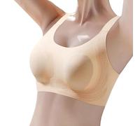 Soutien Gorge Invisible Soutien Gorge sans Armature Brassiere Femme Tous Les Jours Latex Seamless Push Up Petits Seins Bande Gel Souple Filet Respirant Bonnet Fixe Confort Extrême