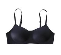 Soutien-gorge léger sans armatures pour femme, soutien-gorge doux sans coutures avec coussinets amovibles, design push-up pour petits seins, confortable et respirant. Fitness Femme, Noir , XL