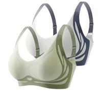Soutien-gorge lissant pour femme - Grande taille - Anti-affaissement - Sans armatures - Couverture complète - Confortable - Pour le sport, Bu2., L