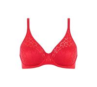 Chantelle Soutien-Gorge Emboitant moulé Easy Feel Norah (Talc), Soutien-Gorge Moulé, DE, Dentelle 87,5% Polyamide 12,5% Élasthanne