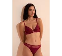 Soutien-gorge N.2 - Le push-up plongeant en dentelle - Aura - 90C - Grenat - Femme - Etam