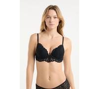Soutien-gorge N.2 - Le push-up plongeant en dentelle - Etreinte - 90C - Noir - Femme - Etam