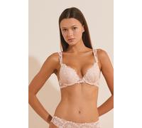 Soutien-gorge N.2 - Le push-up plongeant en dentelle - Soupcon - 90C - Rose - Femme - Etam