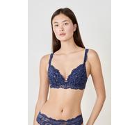 Soutien-gorge N.2 - Le push-up plongeant irisé - Legende - 95B - Marine - Femme - Etam