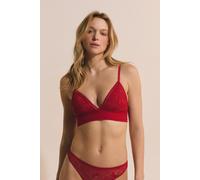 Soutien-gorge N.8 - Le triangle sans armatures en dentelle - Aura - 95B - Red - Femme - Etam