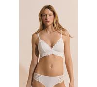 Soutien-gorge N.8 - Le triangle sans armatures en dentelle - Etreinte - 90E - Ecru - Femme - Etam