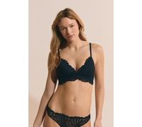 Soutien-gorge N.8 - Le triangle sans armatures en dentelle - Etreinte - 90E - Marine - Femme - Etam
