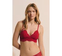 Soutien-gorge N.8 - Le triangle sans armatures en dentelle - Etreinte - 90E - Red - Femme - Etam