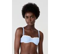 Soutien-gorge N.9 - Balconnet avec broderie - Coquette - 90D - Bleu - Femme - Etam