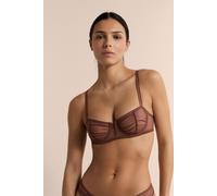 Soutien-gorge N.9 - Bustier en tulle - Symbiose - 90C - Chocolat - Femme - Etam