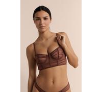 Soutien-gorge N.9 - Bustier en tulle - Symbiose - 90D - Marron Brun - Femme - Etam