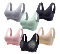 Soutien-Gorge Nula Lift, Soutien-Gorge Anti-affaissement Noola Lift, Soutien-Gorge Respirant Cool Liftup Air, Soutien-Gorge De Sport à Maintien Complet Grande Taille (3XL,6 Mélanger)