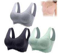 Soutien-Gorge Nula Lift, Soutien-Gorge Anti-affaissement Noola Lift, Soutien-Gorge Respirant Cool Liftup Air, Soutien-Gorge De Sport à Maintien Complet Grande Taille (2XL,3 pièces-B)