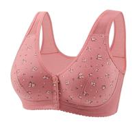 Soutien Gorge Personnes âGéEs Femme Soutien Gorge Fermeture Devant - BrassièRe Forte Poitrine Push-Up Dentelle sans Armature Tous Les Jours Grande Taille Confortable