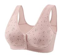 Soutien Gorge Personnes âGéEs Femme Soutien Gorge Fermeture Devant, BrassièRe Forte Poitrine Push-Up Dentelle sans Armature Tous Les Jours Grande Taille Confortable