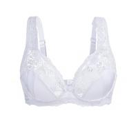 Soutien-gorge Plus Size E F G H I Cup Womens Bra Lace Brassiere Support Underwire Mesh Thin Large Adjusted-straps BH pour femme(44,WHITE_HH)