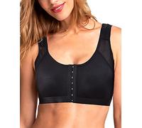 Soutien-Gorge Post-Chirurgie à Fermeture Avant - Augmentation Mammaire, Compression, Sport - Noir, Taille S