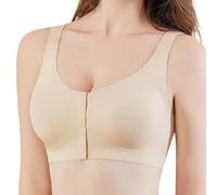 Soutien-Gorge Post-Chirurgie pour Reconstruction Mammaire, Fermeture Frontale, sans Coutures, pour Cancer du Sein, sous-vêtement Confortable et Polyvalent, à Porter Toute la journée (Beige, M)