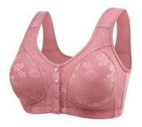 Soutien-gorge pour femme avec fermeture à bouton-pression sur le devant, soutien-gorge confortable pour tous les jours, grande taille, sans armatures, grand soutien-gorge