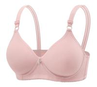 Soutien-gorge pour femme - Grande taille - Fermeture avant - Armatures - Confortable - Soutien - Brassière rembourrée à col en V avec rallonge, rose, 128