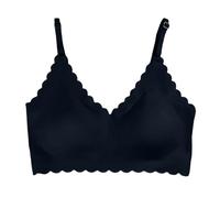 Soutien-gorge pour femme, grande taille, sexy, décolleté profond, soutien-gorge confortable, réglable, rembourré, sensation zéro, coussinets pour le sommeil, le yoga, usage quotidien, Noir , XL
