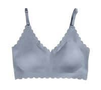 Soutien-gorge pour femme, grande taille, sexy, décolleté profond, soutien-gorge confortable, réglable, rembourré, sensation zéro, coussinets pour le sommeil, le yoga, usage quotidien, bleu, XL