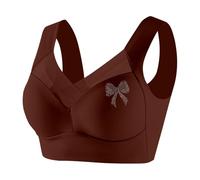Soutien Gorge pour Femme Léger sans Armature Effet Push Up Style Débardeur Lingerie Nœud Papillon Strass Confortable Et Féminin pour Un Style Romantique Et Girly