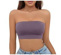 Soutien-gorge pour femme, pas en grande taille, tombe de la poitrine de la fille, avec une ligne sur les épaules, haut à langer, sous-vêtement de soutien, lilas, S