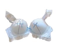 Soutien-gorge Pure Desire Candy Color sans anneau en acier Petite poitrine Push Up Sous-vêtements, bleu, 38