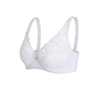 Soutien Gorge Push Up Bralette sans Fil en Dentelle Confort pour Femmes Bralettes en Dentelle pour Femmes avec Bretelles et Coussinets Amovibles Lingerie Femme Soutien Gorge Brassiere (White, 95D)