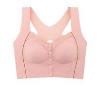 Soutien Gorge Push Up Dos Nu,Femmes Sexy Dentelle Devant Boucle Imprime sous-Vêtements sans Jantes Gilet Dentelle Grande Taille Soutien-Gorge sous-Vêtements