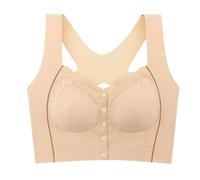 Soutien Gorge Push Up Dos Nu,Femmes Sexy Dentelle Devant Boucle Imprime sous-Vêtements sans Jantes Gilet Dentelle Grande Taille Soutien-Gorge sous-Vêtements