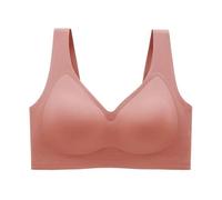 Soutien-gorge push-up en gelée grande taille 5XL pour femme, sans armatures, soutien-gorge confortable sans couture avec soutien doux, couverture complète, soutien-gorge quotidien, rose, 3XL Grande