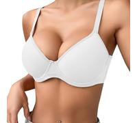 Soutien Gorge Push Up Femme Sexy, Soutien Gorge Grande Taille Femme Col en V Décontracté Couleur Unie Confortable Fin Respirante Brassière Chic Et Élégants Anti-Affaissement Lingerie Classiques Bra