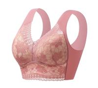 Soutien-gorge push-up pour femme - Petit buste - Sans traces - Soutien dorsal avec bonnets minimisants légers pour une silhouette flatteuse, 06#_rouge, L