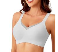 Soutien-gorge push-up pour femme sans armatures - Maintien solide - Soutien-gorge anti-décoloration - Soutien-gorge sans fil - Grandes tailles - Soutien-gorge de sport avec couverture complète